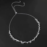 Delicate Zirconia Leaf Choker Necklace for Women