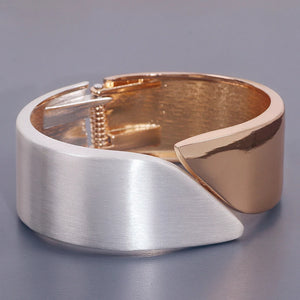 Alloy Cuff Bracelets Bangles for Women Statement Punk Hiphop Wide Metal Bangle