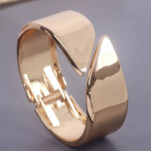 Alloy Cuff Bracelets Bangles for Women Statement Punk Hiphop Wide Metal Bangle
