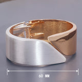 Alloy Cuff Bracelets Bangles for Women Statement Punk Hiphop Wide Metal Bangle