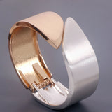 Alloy Cuff Bracelets Bangles for Women Statement Punk Hiphop Wide Metal Bangle