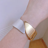 Alloy Cuff Bracelets Bangles for Women Statement Punk Hiphop Wide Metal Bangle