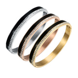 Resin Ceramic Bracelets Bangles Stainless Steel Crystal Bracelet