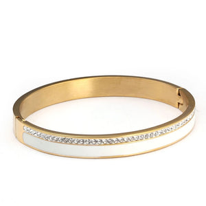 Resin Ceramic Bracelets Bangles Stainless Steel Crystal Bracelet