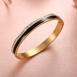 Resin Ceramic Bracelets Bangles Stainless Steel Crystal Bracelet