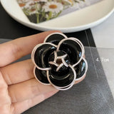 Camellia Pearl Brooch For Woman Wedding Collar Buckle Clothing Accessories
