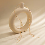 Pearl Long Tassels Torques Necklace For Women Jewelry