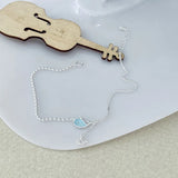 925 Sterling Silver Ankle Bracelet Whale Dolphin Decorative Lady Anklet