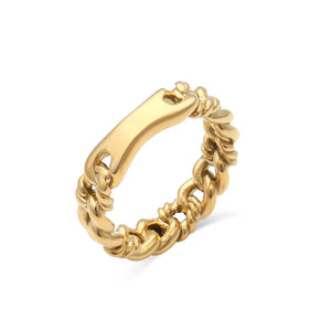 Vintage Stainless Steel Chain Rings for Women