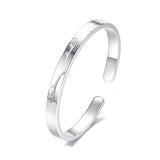 Thai Silver Bangle Bracelet S999 Silver, Tanabata Birthday Gift