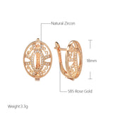 Zircon Earrings 585 Hollow Pattern Gothic Jewelry