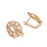 Zircon Earrings 585 Hollow Pattern Gothic Jewelry