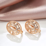 Zircon Earrings 585 Hollow Pattern Gothic Jewelry