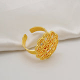 Dubai Bangle With Ring For Women African Cuff Bracelet Jewelry Gift