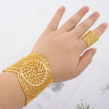 Dubai Bracelet Ring Female Big Round Bangle Women Wedding Bride
