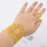 Dubai Bracelet Ring Female Big Round Bangle Women Wedding Bride