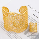 Dubai Bracelet Ring Female Big Round Bangle Women Wedding Bride