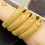 Dubai Bangles For Women 24K Plated Indian African Bracelets