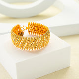Dubai Bangles For Women 24K Plated Indian African Charm Bracelets