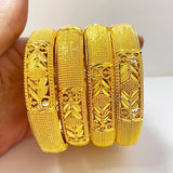 Dubai Bangles for Women 24K Plated Indian African Bracelets Charm Wedding