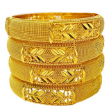 Dubai Bangles for Women 24K Plated Indian African Bracelets Charm Wedding