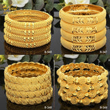 Dubai Bangles For Women 24K Plated Indian African Bracelets