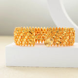 Dubai Bangles For Women 24K Plated Indian African Charm Bracelets