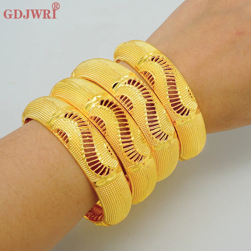 Dubai Bangles For Women African Arabic Charm Wedding Ethiopian Jewelry