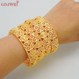 Dubai Bangles For Women Indian African Hard Bracelets Charm