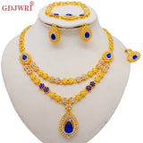 Dubai Double Layered Necklace Jewelry Sets For Women