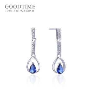 925 Sterling Silver Zircon Earrings Anniversary Gift For Wife