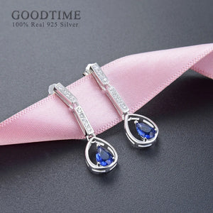 925 Sterling Silver Zircon Earrings Anniversary Gift For Wife