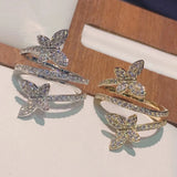 Brazil Stackable Rings for Women Wedding CZ Butterfly Ring Beach Jewelry