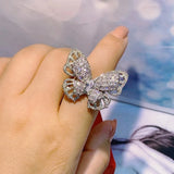Brazil CZ Butterfly Wedding Ring Beach Jewelry