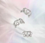 Brazil CZ Stackable Rings for Women Wedding Square Ellipse Beach Jewelry