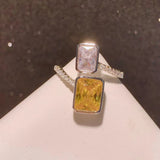 Brazil Stackable Rings Women Wedding CZ Square Ring J1897