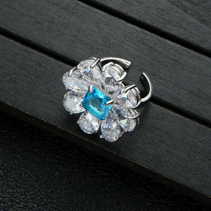 Brazil CZ Stackable Rings for Women Wedding Adjustable Bohemian Beach Jewelry