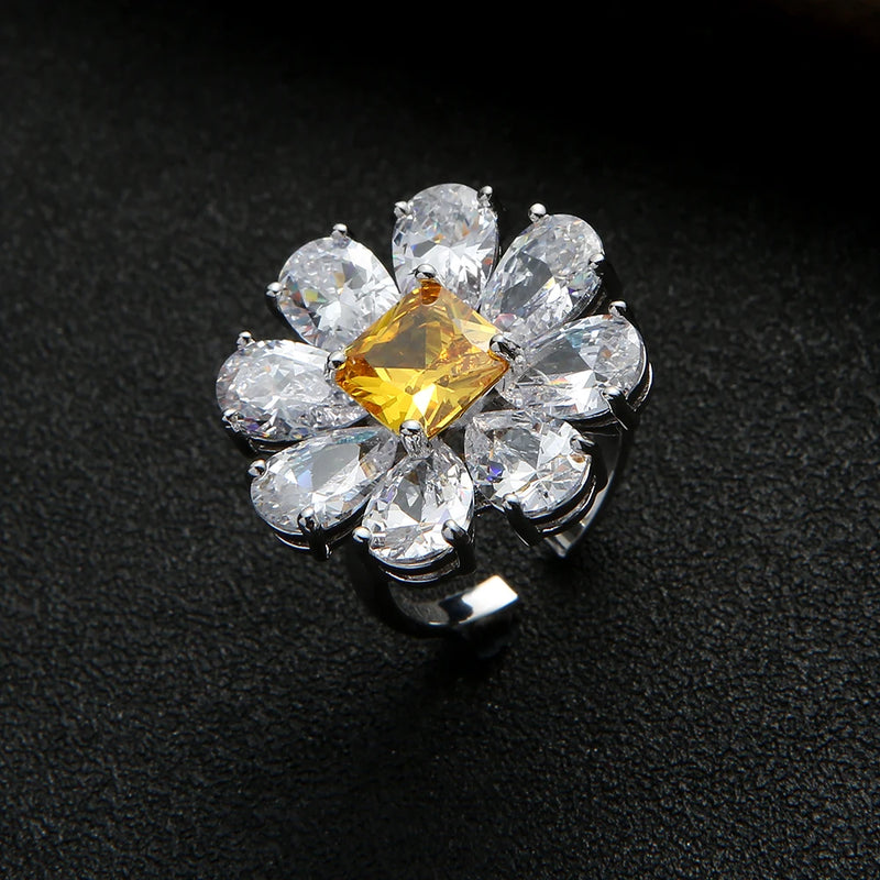 Brazil CZ Stackable Rings for Women Wedding Adjustable Bohemian Beach Jewelry