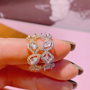 Brazil CZ Wedding Stackable Rings Women Bohemian Beach Jewelry J2025
