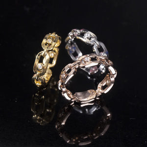 Brazil CZ Wedding Stackable Rings for Women, Bohemian Beach Jewelry