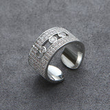Brazil Stackable Rings for Women Wedding CZ Finger Rings Adjust Ring