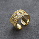 Brazil Stackable Rings for Women Wedding CZ Finger Rings Adjust Ring