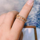 Brazil Wedding CZ Finger Rings Stackable Charms Beads Ring