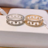 Brazil Wedding CZ Finger Rings Stackable Charms Beads Ring
