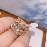 Brazil Wedding CZ Finger Rings Stackable Charms Beads Ring