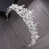 Crystal Pearl Bridal Crown Woman Tiaras Hair Jewelry Ornaments