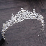 Crystal Pearl Bridal Crown Woman Tiaras Hair Jewelry Bride Headbands