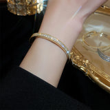 Adjustable Cuff Bangle Plated Open Bracelet Women's Party