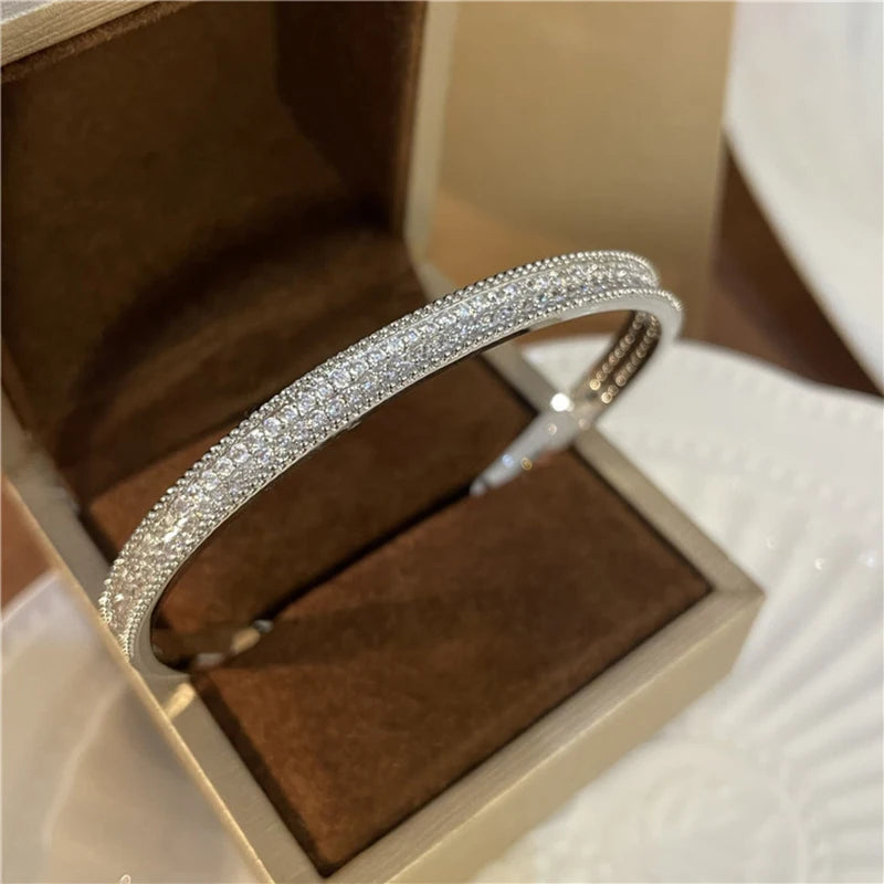 Adjustable Cuff Bangle Plated Open Bracelet Women's Party