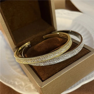 Adjustable Cuff Bangle Plated Open Bracelet Women's Party